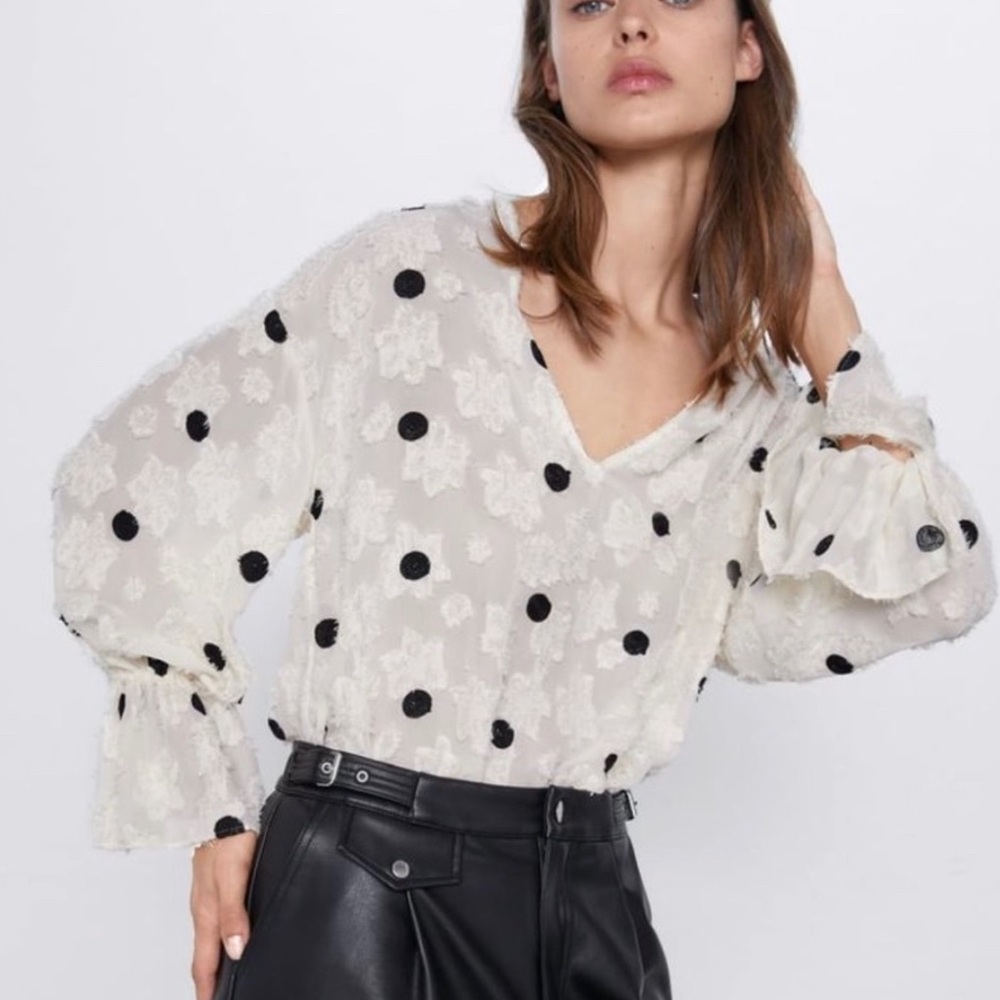 Zara Polka-Dot Blouse
